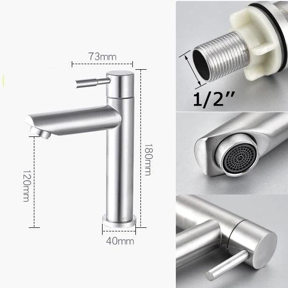 Torneira de Alça Única Vertical Elegante Para Banheiro - Estilo Lar